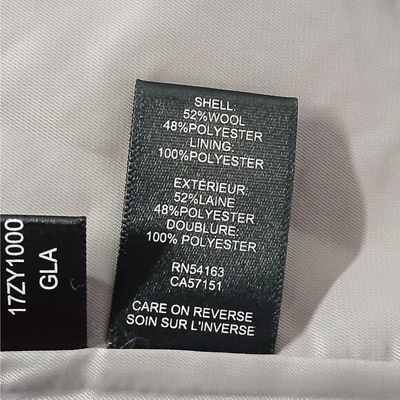 Kenneth Cole New York Wool Blend Boucle Coat Women's Large Gray Cozy Peacoat - Picture 12 of 15